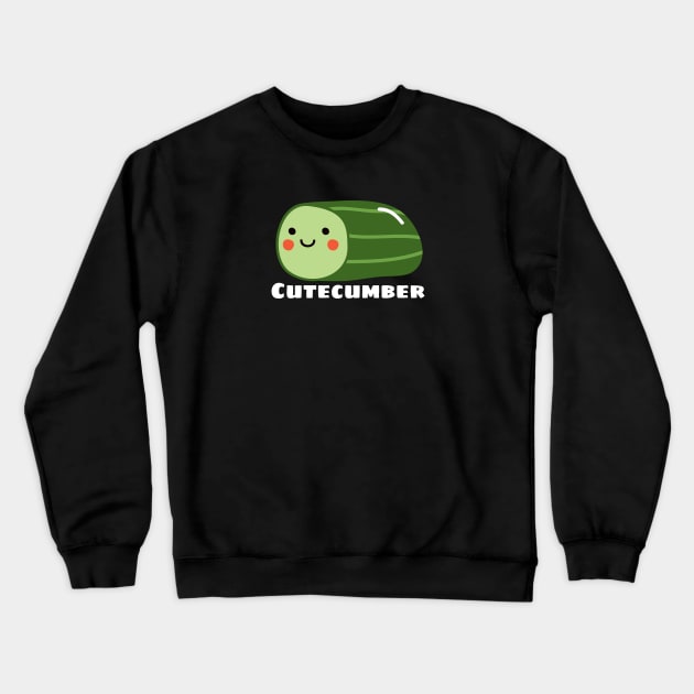 Cutecumber - Cute Cucumber Pun Crewneck Sweatshirt by Allthingspunny